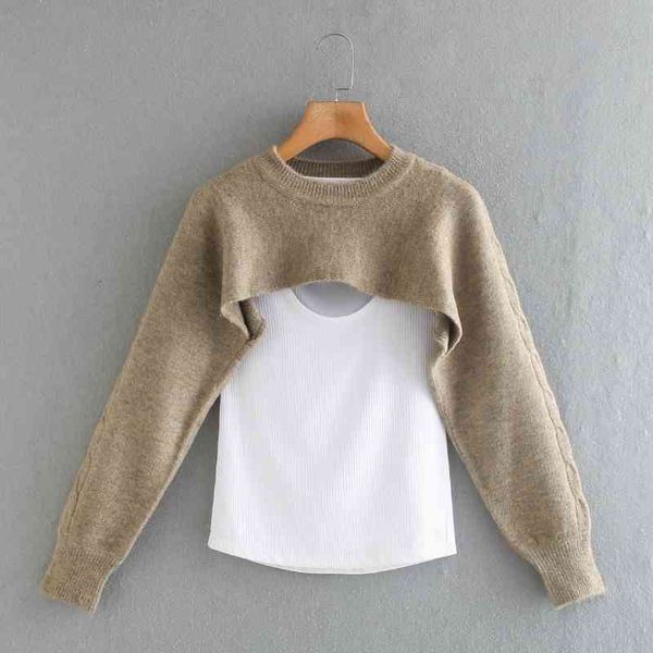 women contrast color splicing knitting sweater casual femme long sleeve pullover fashion lady loose sw920 210430, White;black
women contrast color splicing knitting sweater casual femme long sleeve pullover fashion lady loose sw920 210430, White;black