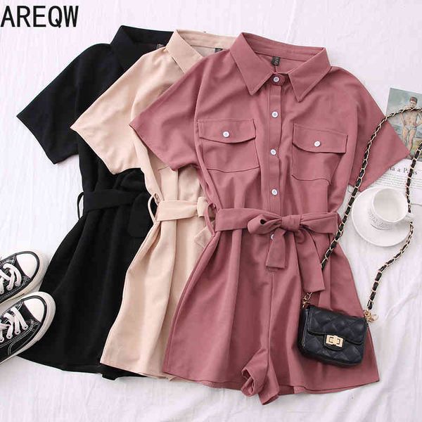 women's clothing jumpsuits, playsuits & bodysuits summer short sleeve rompers solid black white casual clothes 210507
women's clothing jumpsuits, playsuits & bodysuits summer short sleeve rompers solid black white casual clothes 210507