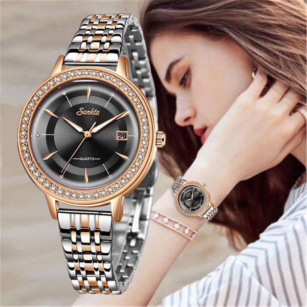 wristwatches sunkta fashion elegant women watches diamond watch waterproof casual quartz female relogio feminino+box, Slivery;brown
wristwatches sunkta fashion elegant women watches diamond watch waterproof casual quartz female relogio feminino+box, Slivery;brown