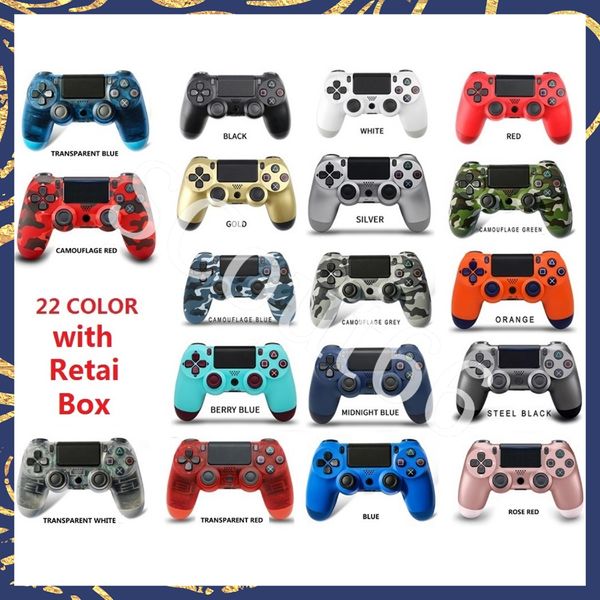 bluetooth wireless controller for ps4 vibration joystick gamepad game handle controllers for play station without logo with retail box dhl
bluetooth wireless controller for ps4 vibration joystick gamepad game handle controllers for play station without logo with retail box dhl
