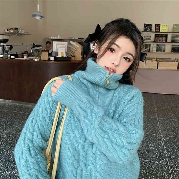 pullover autumn winter thick sweater women knitted ribbed long sleeve turtleneck slim jumper soft pull femme 210427, White;black
pullover autumn winter thick sweater women knitted ribbed long sleeve turtleneck slim jumper soft pull femme 210427, White;black