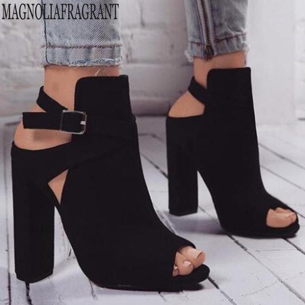 summer fashion female fish head high heels thick with sandals shoes rome buckle zapatos de mujer hy218, Black
summer fashion female fish head high heels thick with sandals shoes rome buckle zapatos de mujer hy218, Black