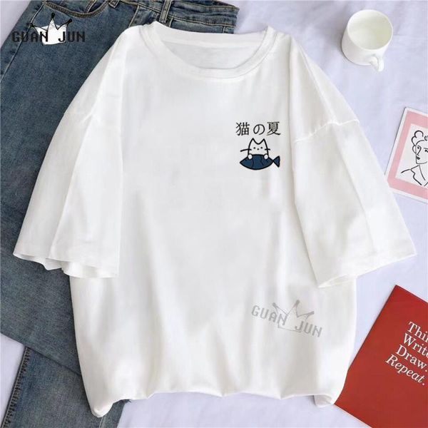 women's t-shirt cat summer cute streetwear harajuku pink kawaii japan ulzzang woman yellow green orange tshirts, White
women's t-shirt cat summer cute streetwear harajuku pink kawaii japan ulzzang woman yellow green orange tshirts, White