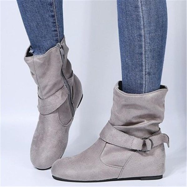 boots women flat buckle flock ankle female casual side zip shoes ladies spring autumn fashion motorcycle booties plus 35-43, Black
boots women flat buckle flock ankle female casual side zip shoes ladies spring autumn fashion motorcycle booties plus 35-43, Black