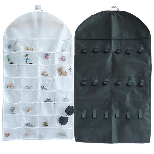 hanging jewelry display bag 32 pockets 18 hook double side organizer necklace earrings ring wardrobe closet storage bags
hanging jewelry display bag 32 pockets 18 hook double side organizer necklace earrings ring wardrobe closet storage bags