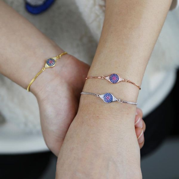 charm bracelets 2021 fashion women delicate blue cubic zirconia lucky evil eye adjustable box tennis chain wedding bracelet jewelry, Golden;silver
charm bracelets 2021 fashion women delicate blue cubic zirconia lucky evil eye adjustable box tennis chain wedding bracelet jewelry, Golden;silver