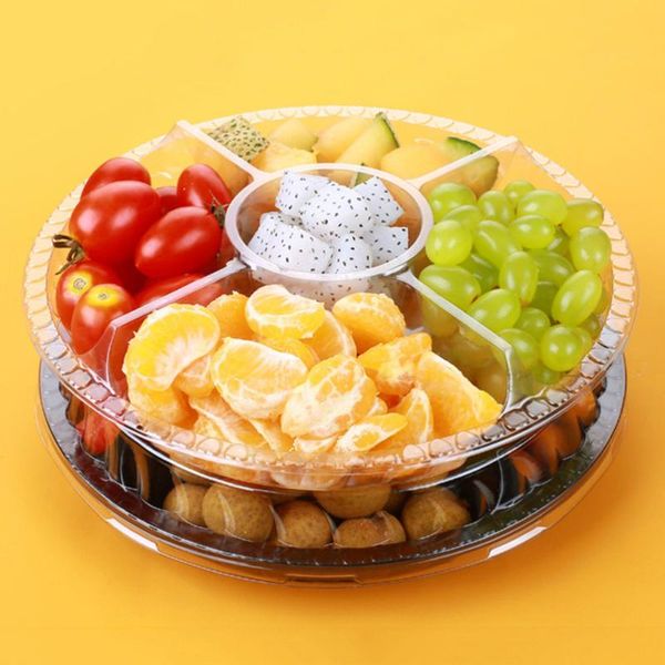disposable take out containers 10pcs 5 compartment storage round salad fruits box with lids
disposable take out containers 10pcs 5 compartment storage round salad fruits box with lids