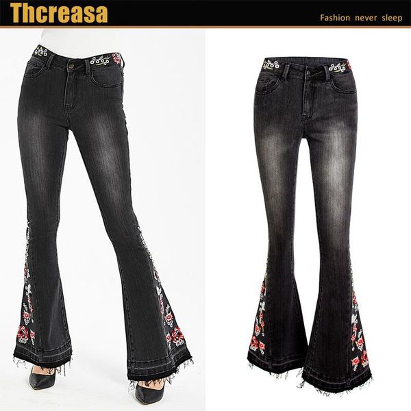 women's jeans cross border women s elastic heavy industry embroidery flower flare pants black, Blue
women's jeans cross border women s elastic heavy industry embroidery flower flare pants black, Blue