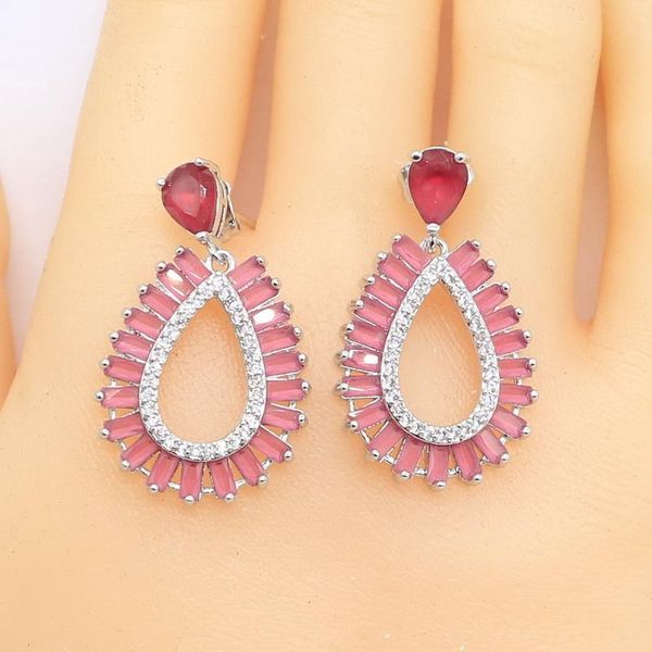 other 925 silver red garnet dangle earrings for women wedding jewelry birthday gift, Golden;silver
other 925 silver red garnet dangle earrings for women wedding jewelry birthday gift, Golden;silver