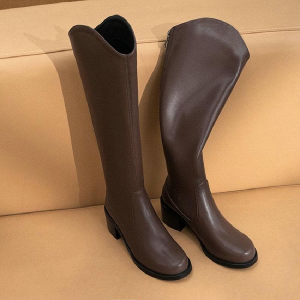 boots sianie tianie solid color brown square chunky high heeled shoes womens winter riding cowboy knee-high zipper stretch, Black
boots sianie tianie solid color brown square chunky high heeled shoes womens winter riding cowboy knee-high zipper stretch, Black