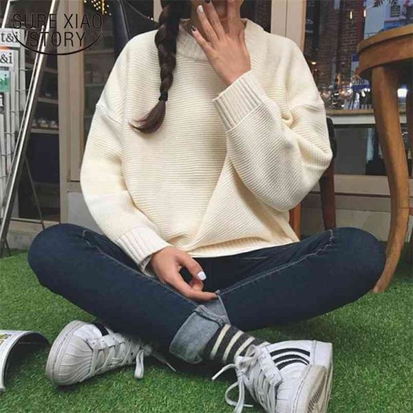 plus size pullover sweater women loose sweet solid 6 colors long sleeve knitted knitwear winter clothes chic 11634 210421, White;black
plus size pullover sweater women loose sweet solid 6 colors long sleeve knitted knitwear winter clothes chic 11634 210421, White;black