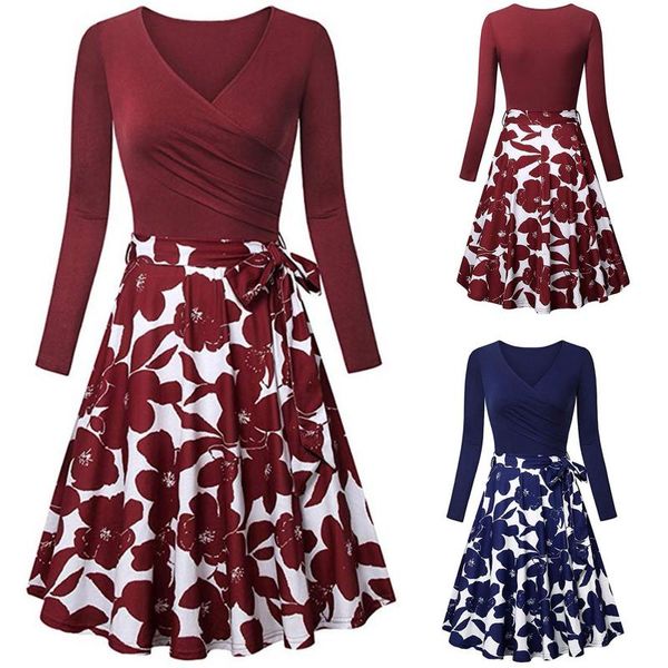 casual dresses for women vestido de mujer fashion women's long sleeve v-neck vintage elegant flared printed dress, Black;gray
casual dresses for women vestido de mujer fashion women's long sleeve v-neck vintage elegant flared printed dress, Black;gray