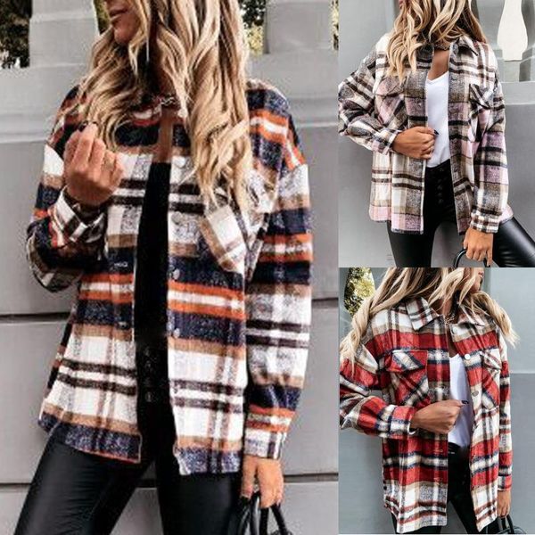 women's jackets casual ies 2021 vintage plaid shirt women oversized shirts ladies plus size clothing fall dropship, Black;brown
women's jackets casual ies 2021 vintage plaid shirt women oversized shirts ladies plus size clothing fall dropship, Black;brown