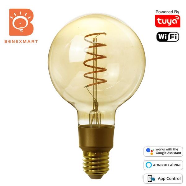 bulbs benexmart wifi g95 smart led filament bulb e27 spiral tungsten lamp with warm white 220v tuya alexa google home voice timer
bulbs benexmart wifi g95 smart led filament bulb e27 spiral tungsten lamp with warm white 220v tuya alexa google home voice timer
