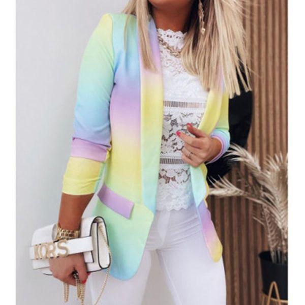 women's suits & blazers tie dye blazer women 2021 casual slim jacket female for autumn long sleeve and jackets coat femme, White;black
women's suits & blazers tie dye blazer women 2021 casual slim jacket female for autumn long sleeve and jackets coat femme, White;black