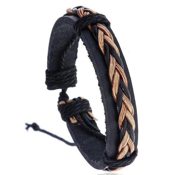 12mm black wax rope woven leather bracelets simple style men's and women's bracelet imitation leather braid pu bracelet, Golden;silver
12mm black wax rope woven leather bracelets simple style men's and women's bracelet imitation leather braid pu bracelet, Golden;silver