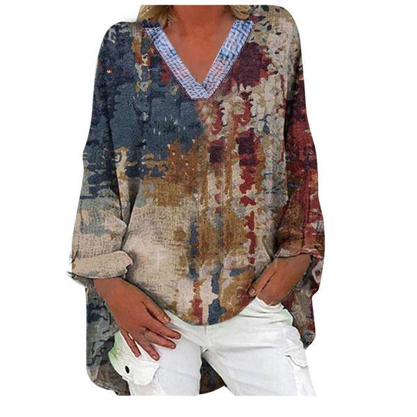 women's blouses & shirts linen cotton prinblouses s women plus size long sleeve casual loose v-neck vintage blouse turn down collar tu, White
women's blouses & shirts linen cotton prinblouses s women plus size long sleeve casual loose v-neck vintage blouse turn down collar tu, White