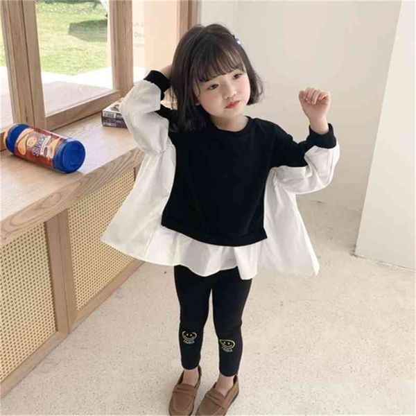 spring arrival girls fashion patchwork blosues kids korean design blouses clothing 210528, White;black
spring arrival girls fashion patchwork blosues kids korean design blouses clothing 210528, White;black