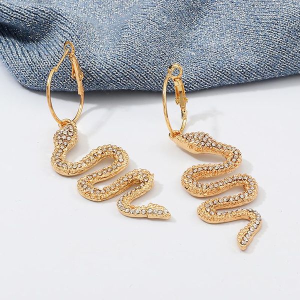 dangle & chandelier fashion personality gold color rhinestone snake earrings exaggeration punk hip hop women's jewelry accessories, Silver
dangle & chandelier fashion personality gold color rhinestone snake earrings exaggeration punk hip hop women's jewelry accessories, Silver