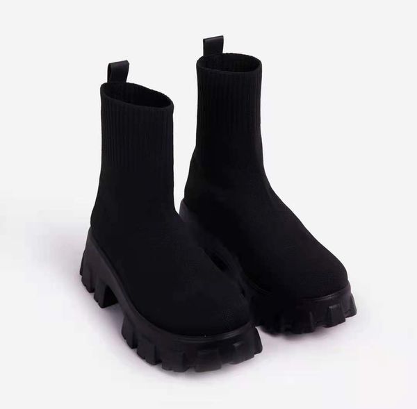 large size martin boots temperament thick bottom fashion trend flying woven middle tube shoes/gjw72806, Black
large size martin boots temperament thick bottom fashion trend flying woven middle tube shoes/gjw72806, Black