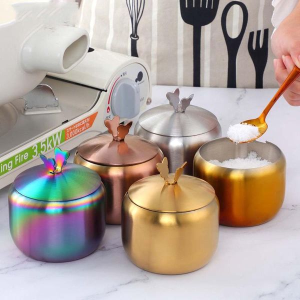 storage bottles & jars kitchen stainless steel gold seasoning condiment pot lovely design spice salt sugar container pepper jar tool with li
storage bottles & jars kitchen stainless steel gold seasoning condiment pot lovely design spice salt sugar container pepper jar tool with li