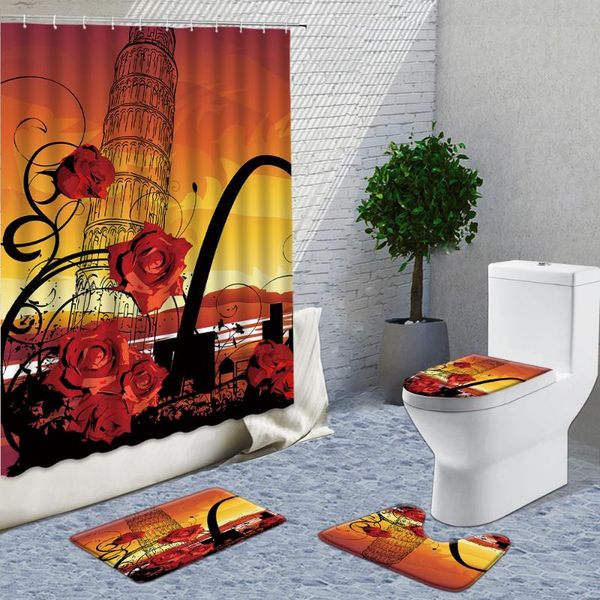 shower curtains retro paris tower and flowers in the sunset 4 sets bathroom curtain non slip toilet door mats floor rugs carpet
shower curtains retro paris tower and flowers in the sunset 4 sets bathroom curtain non slip toilet door mats floor rugs carpet