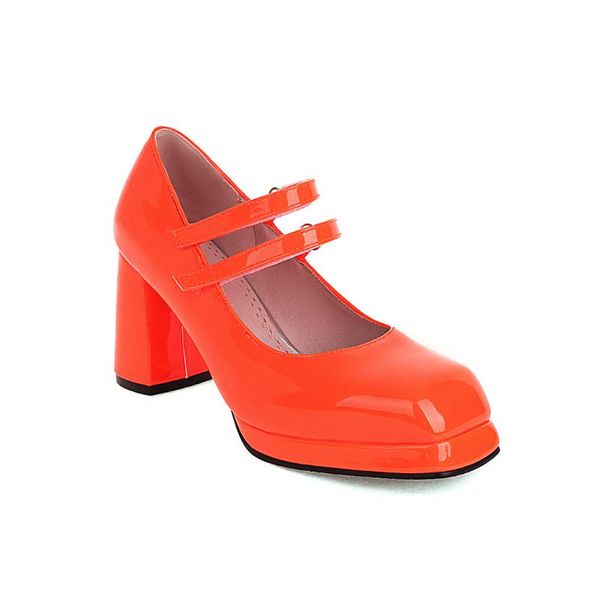 dress shoes women pumps thick high heels waterproof platform mary janes patent leather classics square toe buckle strap 43, Black
dress shoes women pumps thick high heels waterproof platform mary janes patent leather classics square toe buckle strap 43, Black