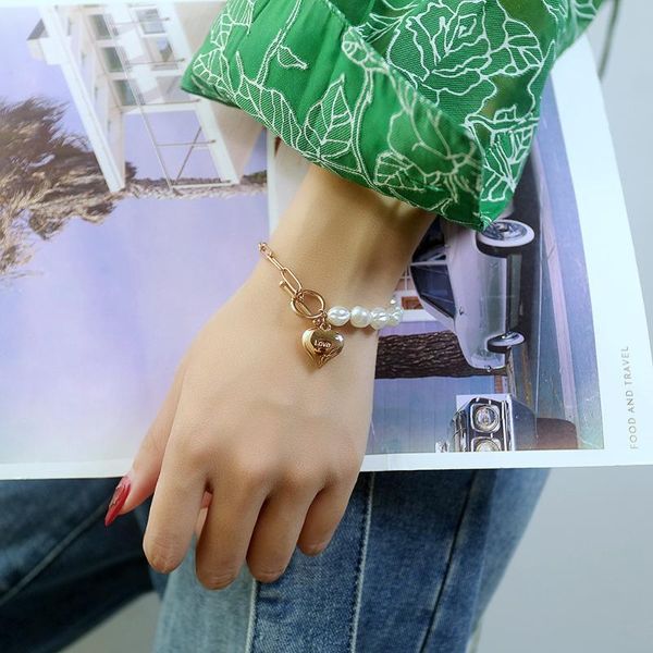 beaded, strands all-match woman bracelets pearl accessories love heart pendant jewelry wrist link chain bohemia style bangle toggle clasp, Black
beaded, strands all-match woman bracelets pearl accessories love heart pendant jewelry wrist link chain bohemia style bangle toggle clasp, Black