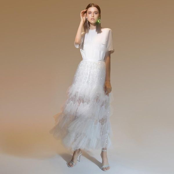 skirts pretty white sequined bridal tulle zipper a-line ruffles tiered women see thru party maxi skirt, Black
skirts pretty white sequined bridal tulle zipper a-line ruffles tiered women see thru party maxi skirt, Black
