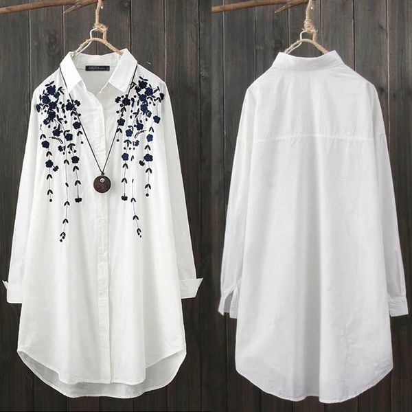 women's blouses & shirts spring 2022 kaftan printed casual long sleeve blusas female lapel button tunic chemise, White
women's blouses & shirts spring 2022 kaftan printed casual long sleeve blusas female lapel button tunic chemise, White