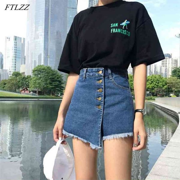 summer women vintage high waist slim denim shorts causal ladies button asymmetric patchwork 210430, White;black
summer women vintage high waist slim denim shorts causal ladies button asymmetric patchwork 210430, White;black