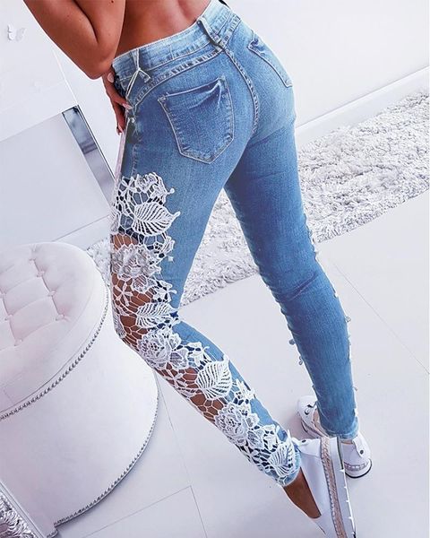 women's jeans women skinny fashion blue female casual slim fit cotton lace crochet hollow-out 7j8m
women's jeans women skinny fashion blue female casual slim fit cotton lace crochet hollow-out 7j8m