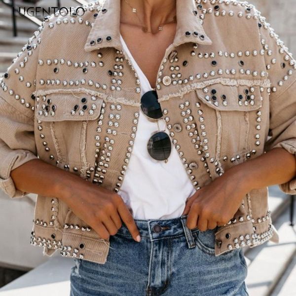women's jackets washed denim jacket women rivet locomotive turn-down collar single breasted vintage full sleeve streetwear, Black;brown
women's jackets washed denim jacket women rivet locomotive turn-down collar single breasted vintage full sleeve streetwear, Black;brown