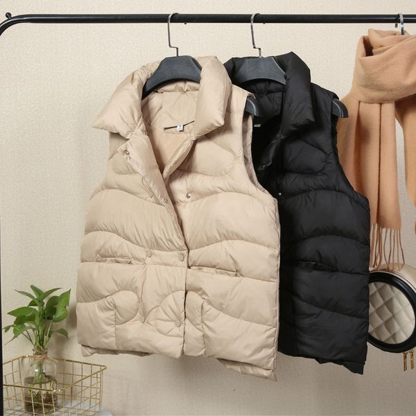 vests autumn women's short 2021 large loose leisure vt white duck down winter coat, Black;white
vests autumn women's short 2021 large loose leisure vt white duck down winter coat, Black;white