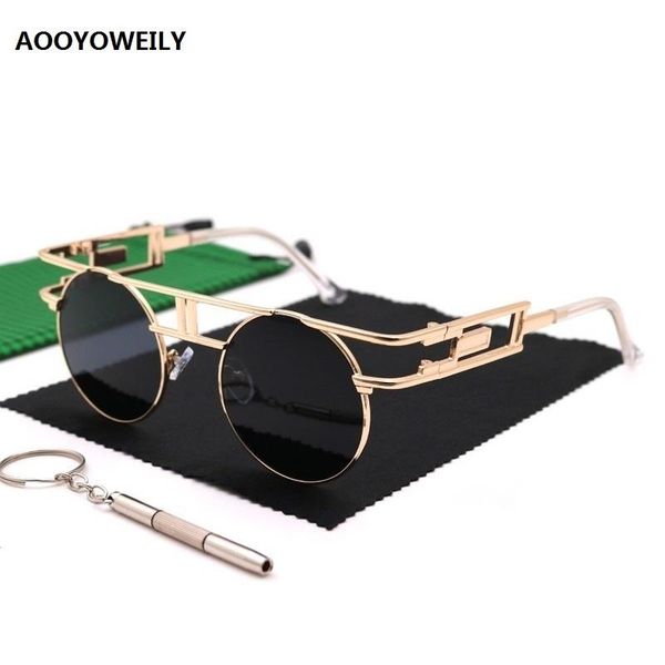 sunglasses round steampunk women metal vintage sun glasses men brand designer frame circle goggles gothic uv400, White;black
sunglasses round steampunk women metal vintage sun glasses men brand designer frame circle goggles gothic uv400, White;black