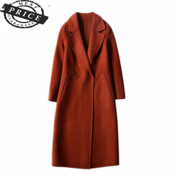 women's wool & blends winter coat korean women clothes 2021 100% female elegant long woolen jacket vintage ladies abrigo mujer 2a001, Black
women's wool & blends winter coat korean women clothes 2021 100% female elegant long woolen jacket vintage ladies abrigo mujer 2a001, Black
