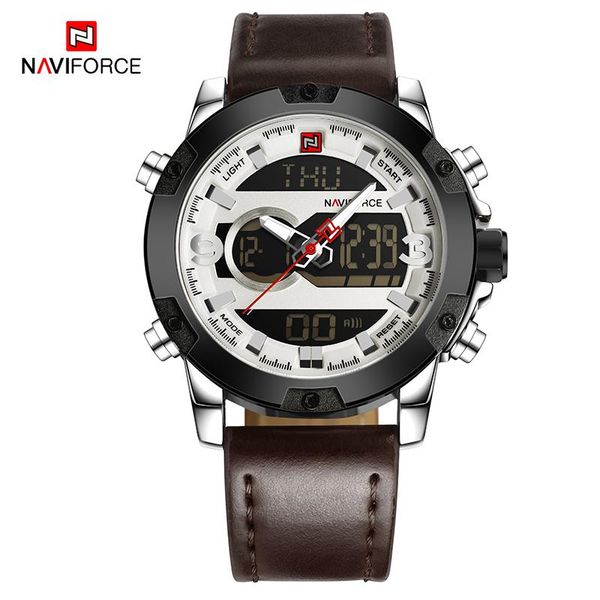 wristwatches brand naviforce men's quartz watches big dial led digital week display leather strap waterproof watch male relogio masculi, Slivery;brown
wristwatches brand naviforce men's quartz watches big dial led digital week display leather strap waterproof watch male relogio masculi, Slivery;brown