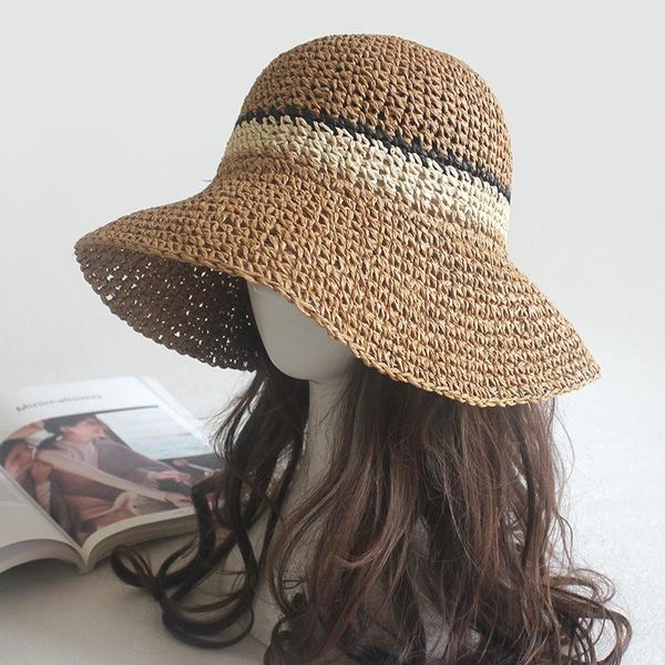 wide brim hats fashion simple portable summer beach hat female casual panama lady brand women flat straw cap girls sun bob, Blue;gray
wide brim hats fashion simple portable summer beach hat female casual panama lady brand women flat straw cap girls sun bob, Blue;gray