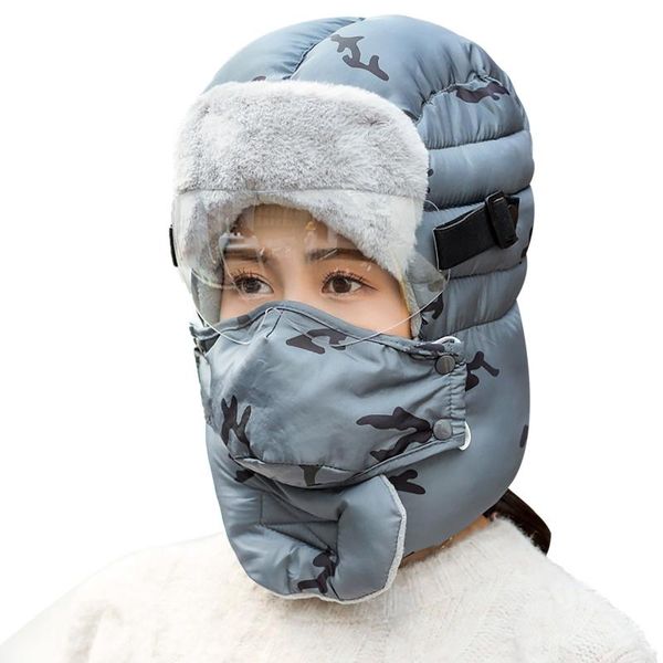 berets winter fashion warm windproof print hat adjustable glasses set for outdoor cycling adults skiing camping, Blue;gray
berets winter fashion warm windproof print hat adjustable glasses set for outdoor cycling adults skiing camping, Blue;gray