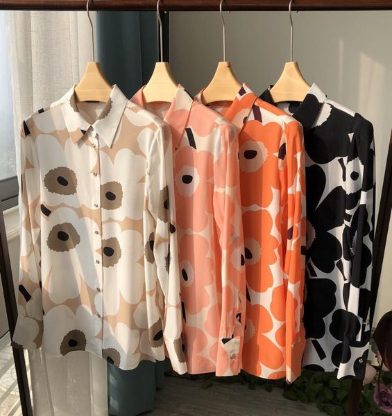 women's blouses & shirts women fashion spring autumn luxury elegant sweet cute flower print simple soft waxy long-sleeved silk, White
women's blouses & shirts women fashion spring autumn luxury elegant sweet cute flower print simple soft waxy long-sleeved silk, White