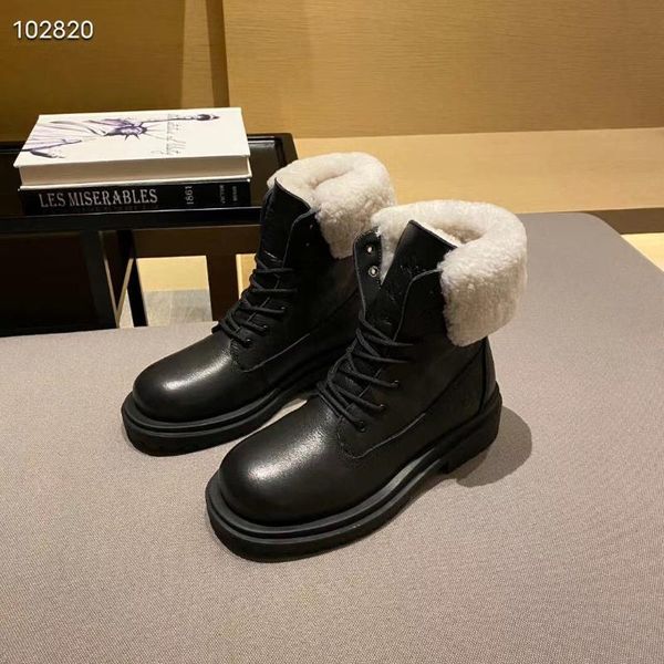 boots with autumn/winter shoes for women genuine leather front lace-up round toe solid color thick-heel snow, Black
boots with autumn/winter shoes for women genuine leather front lace-up round toe solid color thick-heel snow, Black