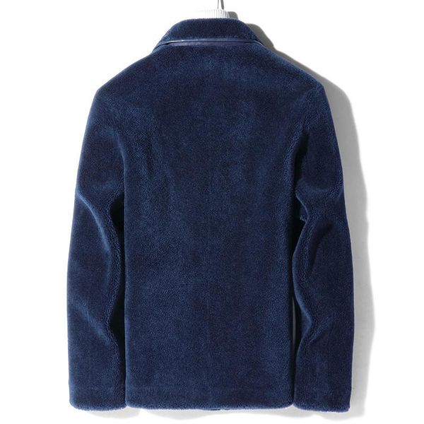 men's leather & faux real fur coat autumn winter jacket men sheep shearling 100% wool coats streetwear blazer mg-a1800088 my2040, Black
men's leather & faux real fur coat autumn winter jacket men sheep shearling 100% wool coats streetwear blazer mg-a1800088 my2040, Black