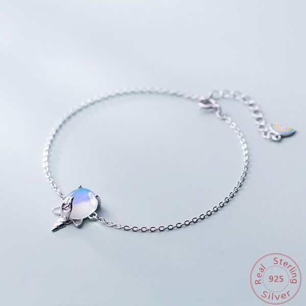 link, chain 2021 fashion rainbow stone bracelets 925 sterling silver for women friend girl statement jewelry, Black
link, chain 2021 fashion rainbow stone bracelets 925 sterling silver for women friend girl statement jewelry, Black