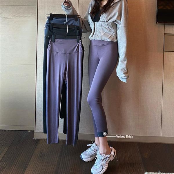 women's leggings seamless winter autumn women slim fit wrap hip high waist fashion lady with velvet and thin, Black
women's leggings seamless winter autumn women slim fit wrap hip high waist fashion lady with velvet and thin, Black