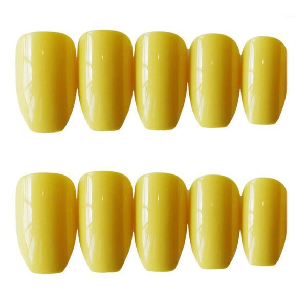 24pcs/set false nails with glue european ins shiny yellow long fake solid color finger nail full cover tips1, Red;gold
24pcs/set false nails with glue european ins shiny yellow long fake solid color finger nail full cover tips1, Red;gold
