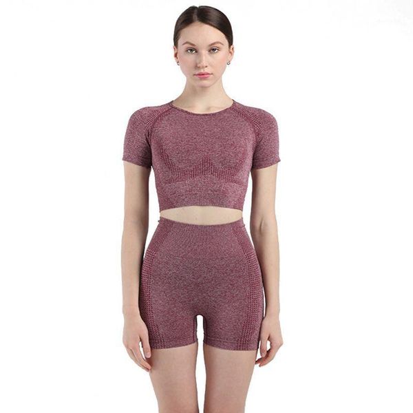 yoga outfits women short sleeve set 2 piece seamless suit gym fitness crop + shorts q84c1, White;red
yoga outfits women short sleeve set 2 piece seamless suit gym fitness crop + shorts q84c1, White;red