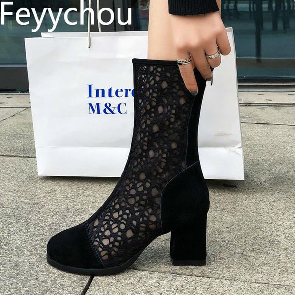 women's sandals high heels patchwork round toe thick zip 2021 fashion spring summer net boots black size 34-43
women's sandals high heels patchwork round toe thick zip 2021 fashion spring summer net boots black size 34-43