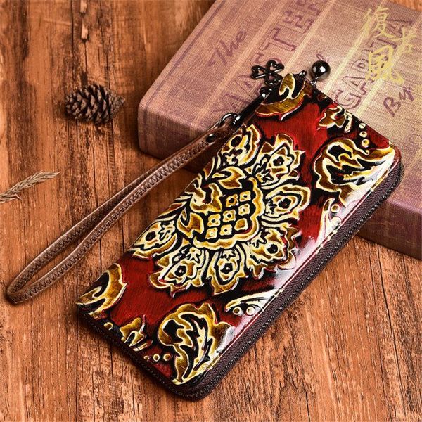 wallets nesitu highend vintage fashion flower pattern genuine leather women clutch bags female phone purses m006, Red;black
wallets nesitu highend vintage fashion flower pattern genuine leather women clutch bags female phone purses m006, Red;black
