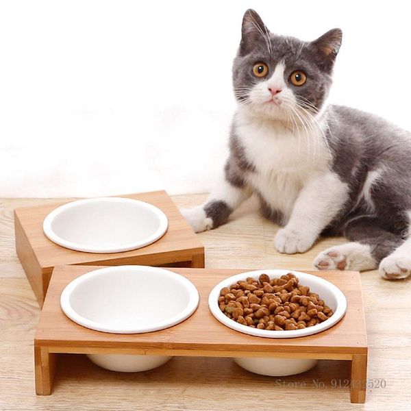 cat bowls & feeders non-slip double/single ceramic bowl with bamboo stand pet dog food and water feeding cats dogs feeder accessories
cat bowls & feeders non-slip double/single ceramic bowl with bamboo stand pet dog food and water feeding cats dogs feeder accessories