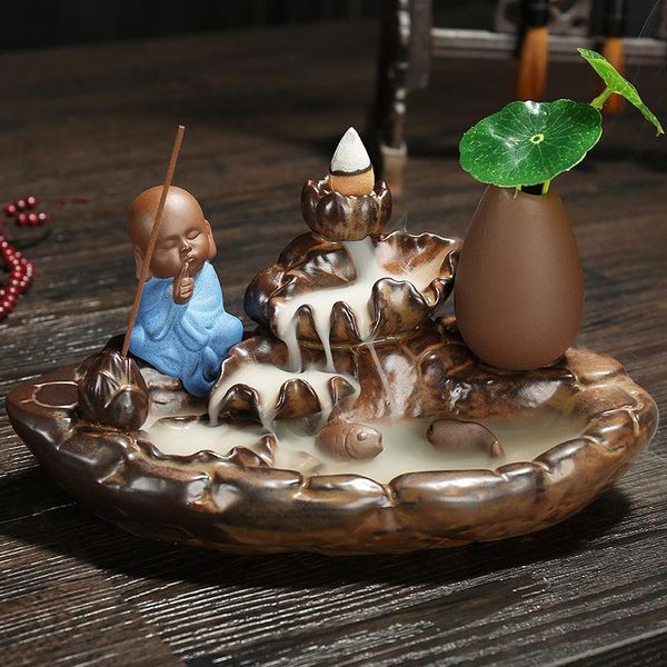 fragrance lamps creative smoke backflow tower incense burner aroma meditation monk sit on lotus censer home decoration zen decor
fragrance lamps creative smoke backflow tower incense burner aroma meditation monk sit on lotus censer home decoration zen decor